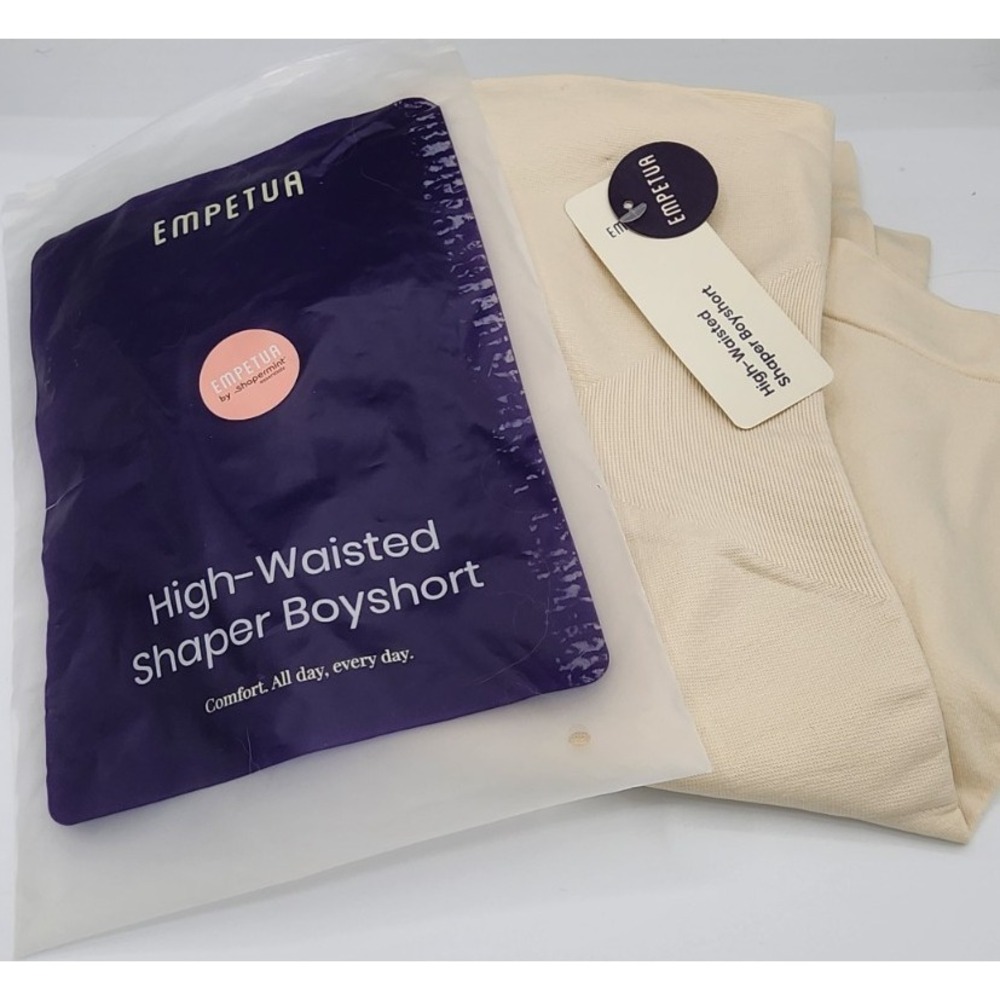 Empetua by Shapermint High-Waisted Shaper Boyshort Beige NWT Size L/XL